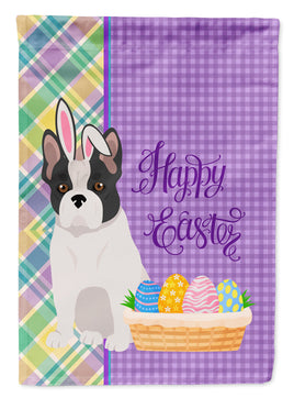 Black and White French Bulldog Easter Flag Garden Size