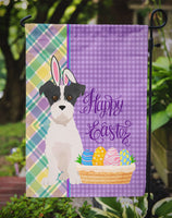 Black White Wirehair Jack Russell Terrier Easter Flag Garden Size