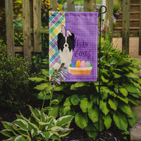 Black and White Papillon Easter Flag Garden Size