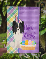 Black and White Papillon Easter Flag Garden Size