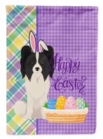 Black and White Papillon Easter Flag Garden Size