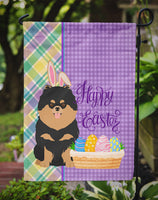 Black and Tan Pomeranian Easter Flag Garden Size