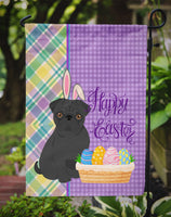 Black Pug Easter Flag Garden Size