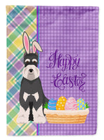 Black and Silver Schnauzer Easter Flag Garden Size