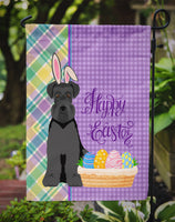 Black Natural Ears Schnauzer Easter Flag Garden Size