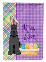 Black Schnauzer Easter Flag Garden Size