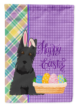 Black Scottish Terrier Easter Flag Garden Size