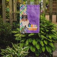 Blue Merle Sheltie Easter Flag Garden Size