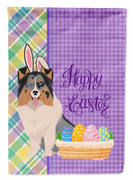 Blue Merle Sheltie Easter Flag Garden Size