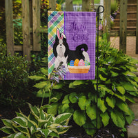 Black and White Shih Tzu Easter Flag Garden Size