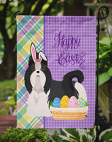 Black and White Shih Tzu Easter Flag Garden Size