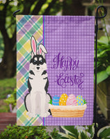 Black Siberian Husky Easter Flag Garden Size