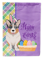 Blue Merle Cardigan Corgi Easter Flag Garden Size