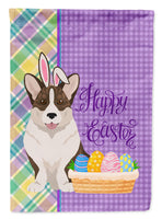 Brindle Cardigan Corgi Easter Flag Garden Size