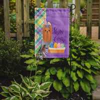 Blue and Tan Full Coat Yorkshire Terrier Easter Flag Garden Size