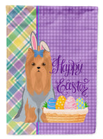 Blue and Tan Full Coat Yorkshire Terrier Easter Flag Garden Size