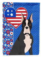 Black Boxer USA American Flag Garden Size