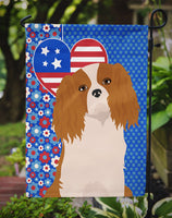 Blenheim Cavalier Spaniel USA American Flag Garden Size