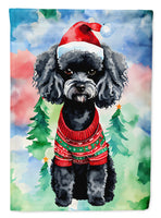 Poodle Christmas House Flag