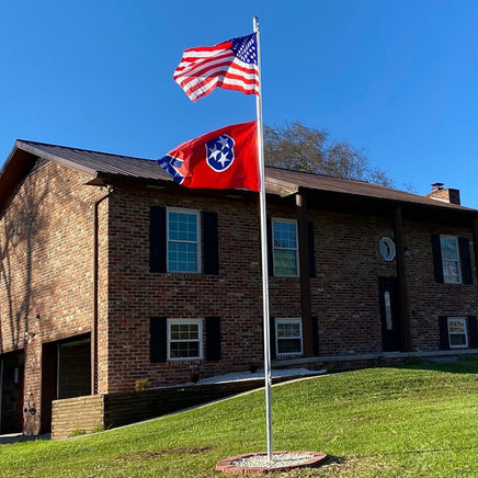 Tennessee State Flag 3X5 Ft - Double Sided Embroidered, Heavy Duty Nylon, Sewn Stripes and Brass Grommetsand Waterproof UV Protected. All Weather American Tennessee Flags Banner Great for Ondoor and Intdoor Decor