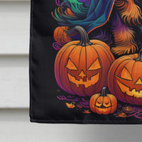 Yorkie Witchy Halloween House Flag