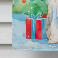 Bearded Collie Christmas House Flag