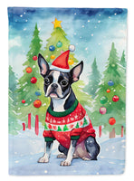 Boston Terrier Christmas House Flag