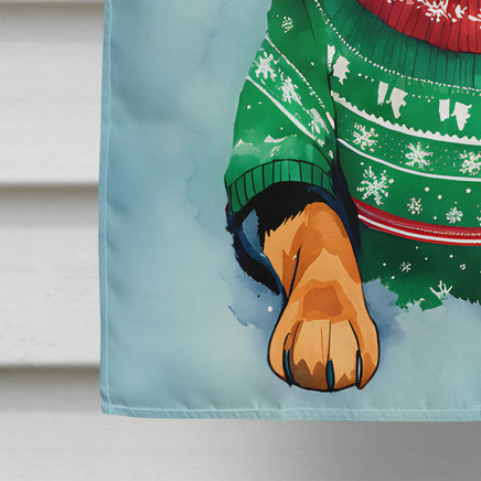 Rottweiler Christmas House Flag