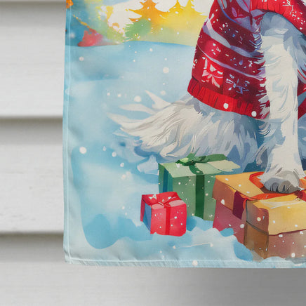 Westie Christmas House Flag