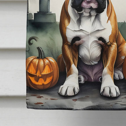 Boxer Spooky Halloween House Flag