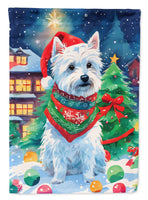 Westie Christmas House Flag