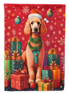 Poodle Holiday Christmas House Flag