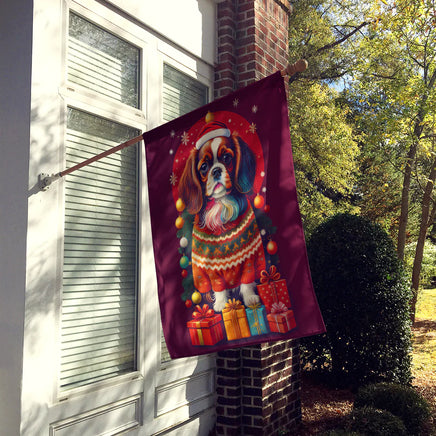 English Toy Spaniel Holiday Christmas House Flag