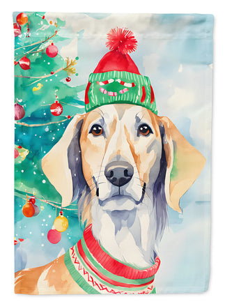 Saluki Christmas House Flag