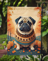 Fawn Pug Fall Garden Flag