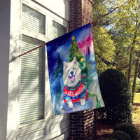 Samoyed Christmas House Flag