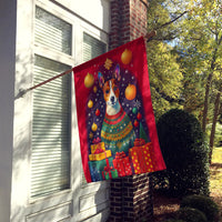 Basenji Holiday Christmas House Flag