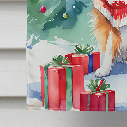 Sheltie Christmas House Flag