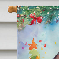 Dachshund Christmas House Flag