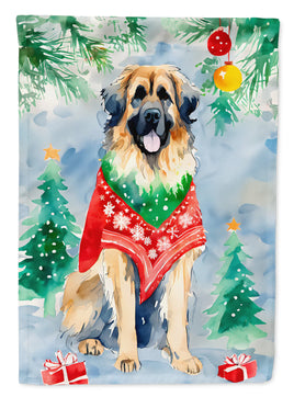 Leonberger Christmas House Flag