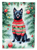 Schipperke Christmas House Flag