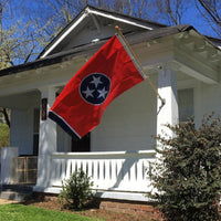 Tennessee State Flag 3X5 Ft - Double Sided Embroidered, Heavy Duty Nylon, Sewn Stripes and Brass Grommetsand Waterproof UV Protected. All Weather American Tennessee Flags Banner Great for Ondoor and Intdoor Decor