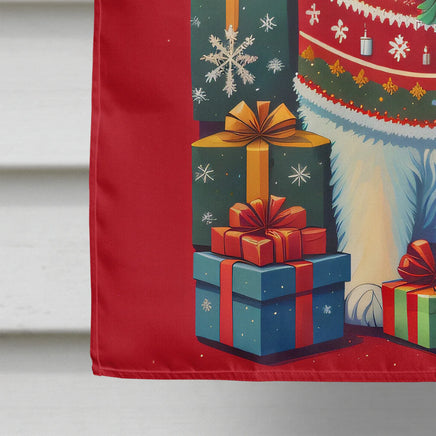 Samoyed Holiday Christmas House Flag