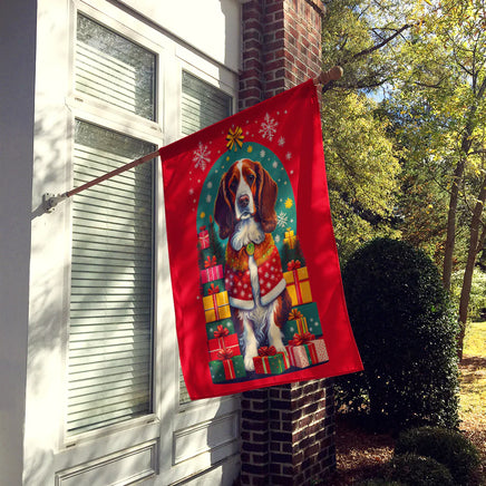 Welsh Springer Spaniel Holiday Christmas House Flag