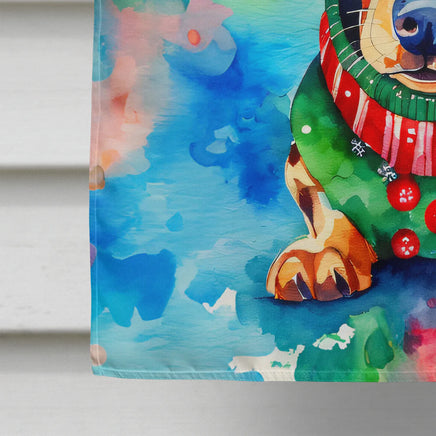 Dachshund Christmas House Flag