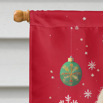 Poodle Holiday Christmas House Flag