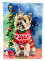 Cairn Terrier Christmas House Flag