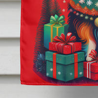 Sheltie Holiday Christmas House Flag