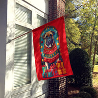 Mastiff Holiday Christmas House Flag