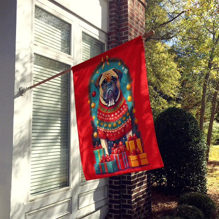 Mastiff Holiday Christmas House Flag